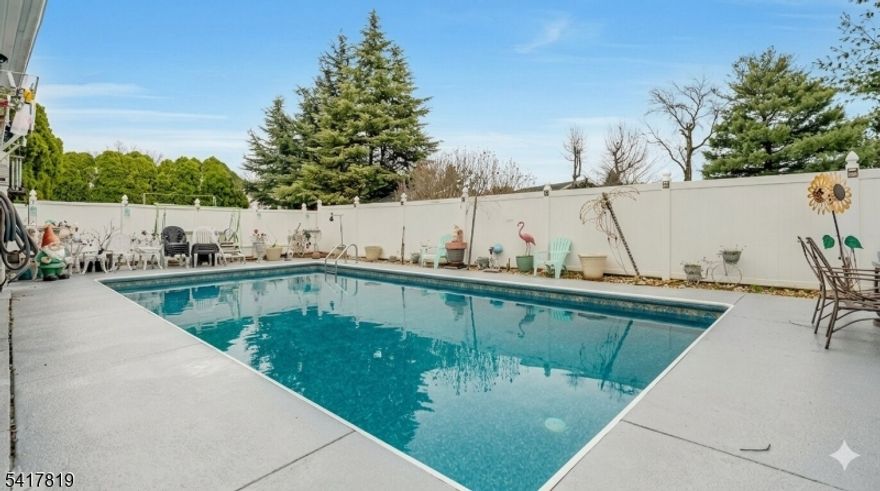 Welcome to this beautiful split-level single-family home, thoughtfully designed to offer comfort, space, and a backyard that feels like a private resort. The home features 3 bedrooms, 2 full baths, a bright living room, a formal dining room, a first-floor family room (currently used as a primary bedroom), and a finished basement with a laundry room.A newly renovated kitchen and ample closet space throughout provide excellent storage. Enjoy an entertainer's backyard with a large in-ground pool, spacious deck, and shed. Perfect for relaxing or hosting gatherings.Additional highlights include an attached garage, forced-air heating, central air, and a functional layout. Conveniently located just four minutes from shopping, restaurants, supermarkets, and recreational facilities.