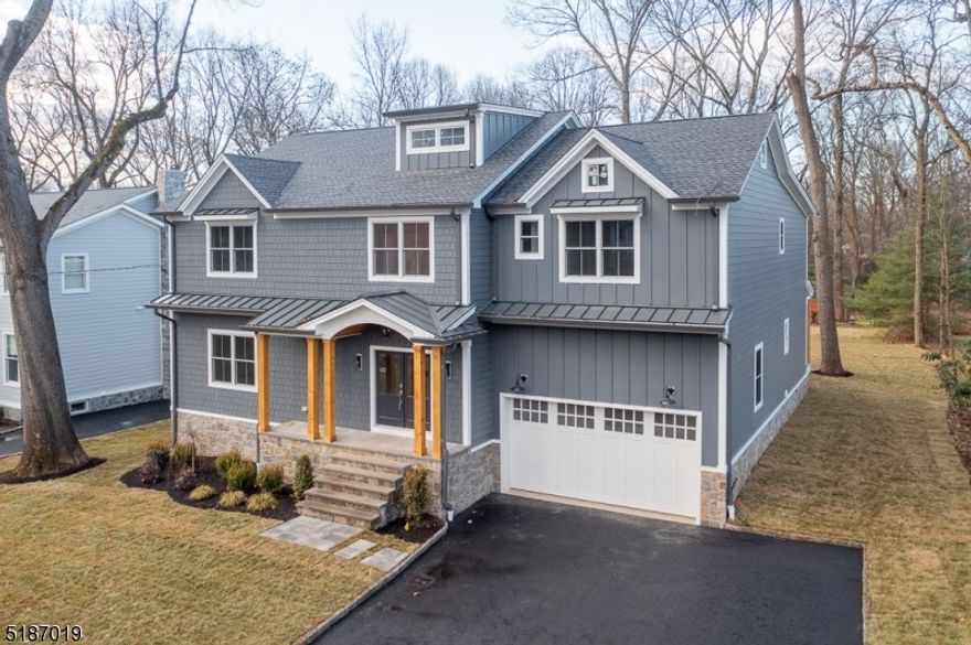 Another beautiful home conceptualized and constructed by JTS Build and Design in the desirable Rolling Hill Section. This extraordinary custom home includes 6 bedrooms, 5 full and 2 half baths and many high-end finishes that include: Andersen windows, 14" garage ceiling to accommodate a lift for a 3rd car, 9' ceilings 1st fl, Thermador appliance package, butler's pantry w/ beverage fridge and sink, bar area in basement, custom built pantry, glass enclosed wine closet off the kitchen, white oak floors, railings and stairs, extensive millwork throughout, extensive built ins throughout, heated floors, all closets with custom built ins, Kholer toilets and sinks, high end lighting fixtures throughout, spray foam insulation throughout, 3 units HVAC with humidifiers, wired for sound in LR, FM, Kitchen, full house generator, LARGE, spacious rooms and so much more. The open floor plan with 4 floors of living space fits todays lifestyle for leisure living and entertaining. Gourmet kitchen with a large island overlooks a generous family room with gas fireplace and outside access to a patio and wonderful, private backyard space. Work from home in the first floor office/bedroom and take breaks on the covered patio adjacent to this functional space. This house has it all with convenience to schools, shopping and train and walkability to ALL schools.