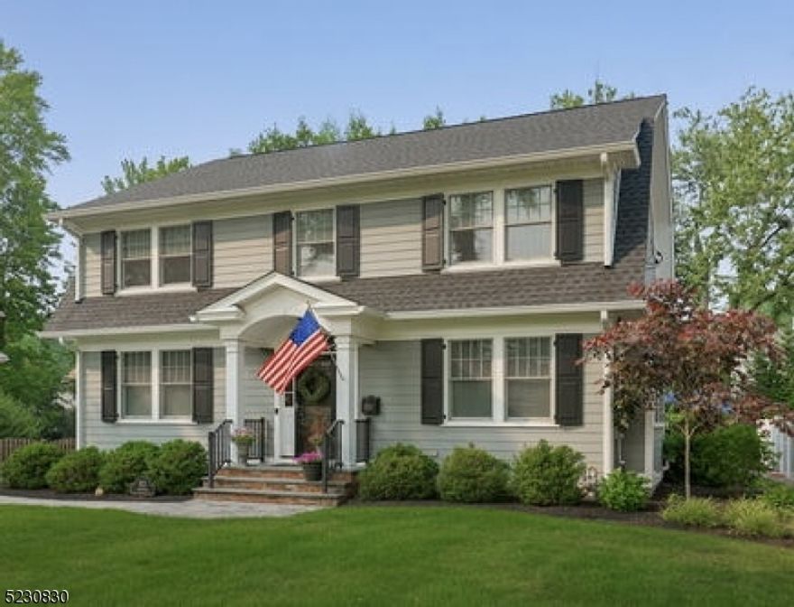 Gorgeous custom home built by the notable Colicchio Construction!  The spectacular grand entry foyer with dramatic staircase welcomes you to 4 levels of luxurious living! Double french glass doors lead to an elegant LR now serving as a music room.  The dinner party perfect DR is accented with a stunning coffered ceiling that will inspire conversation.  An impressive butler's pantry complete with bar sink, Marvel beverage frig and handsome lighted cabinetry is an entertainer's dream.  Gourmet kitchen w/center island, white perimeter cabinets, leathered black granite countertops, under cabinet lighting Jenn Air ss appliances, pull outs for pantry and spice items, and a list of other sought after features.  In the family room, you'll find a floor to ceiling brick dual gas/woodburning fpl and wall to wall built ins finished in a warm urbane bronze tone.  A herringbone brick style tile floor accents the mud room w/built ins.  The powder room wallpaper is fabulous!  Four sizable bedrooms, 3 full baths and laundry room compliment the 2nd floor. The primary suite boasts a tray ceiling, WIC, a sumptuous en-suite bath w/double sink vanity & rain shower.  An open staircase leads to a 3rd floor retreat for office, bdrm or lounging area complete w/another full bath.  The finished lower level offers flex space-now used as rec room, media room, game room. There is a full bath, storage, utility room and Bilco doors to the rear yard.  Ext features inc front & side portico