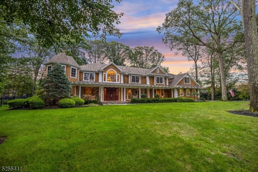 Located in Montvale's sought after Donnybrook section sits this custom-built, Hampton-style home boasting over 7,600 sqft. Be impressed by the Grand Foyers Sweeping Staircase & Custom moldings. The LR w/gas FP & DR both have French doors leading to the front porch for seamless indoor/outdoor flow. Gourmet kitchen has top-of-the-line appliances, Massive Island & Dining area w/French doors to a Dream Backyard, complete w/pool, Cabana & Outdoor Kitchen. Perfect for everyday relaxation, the two-story FR has a wood-burning fireplace & bar. A 1st floor BR w/full bath is ideal for guests. The 2nd floor, Primary suite offers a lounge area, 3 walk-in closets, gas fireplace, spa-like bathroom w/steam shower & double vanity. 3 BRs w/separate en suites & 2 additional BRs w/shared bath, all feature walk-in closets. 18 zone Radiant heat throughout, Huge finished basement w/12 ft ceilings, full bath, gym & 2 storage/utility rooms. Attached 3-car garage, Pella windows/doors plus backup generator.