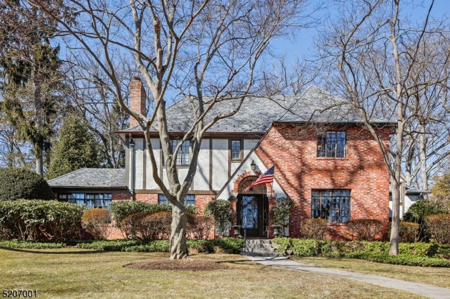 FOR COMP PURPOSES ONLY.  LOCATION! CONDITION! Sited on .51 acre in the coveted "Circle of Friends," neighborhood, this sun-filled, handsomely renovated brick, stucco and timbered 14-room home is a true gem! 2019 renovated Chef's Kitchen: marble countertops, stainless steel appliances + heavy-duty silent/remote range vent. Kitchen flows beautifully to Breakfast Room, Mud Room and spacious Family Room with gas fp and French doors, all opening to Patio and Yard. Butlers Pantry/Wet Bar offers wine fridge & Bosch dishwasher. Enjoy radiant-heated flooring in 1st Fl Office/Study. 2016 LUX Primary Suite addition has tray ceiling and windows galore. Bath: double sinks, oversized shower, soaking tub, private toilet, and radiant heated flooring. Dressing Room w/ custom shelving. New 2nd Fl Laundry Room. High ceilings, chestnut molding, leaded glass windows, and ribbon inlaid flooring are among original architectural details. Lower level boasts spacious Exercise Room with high ceiling. Bluestone patio, dedicated gas line to grill, professional landscaping and full yard underground sprinkler system complete this spacious and comfortable property. Expertly updated and maintained. Close to top-ranked schools, Memorial Field, parks, recreation, NYC transportation and Newark Int'l Airport. Enjoy all Summit has to offer!
