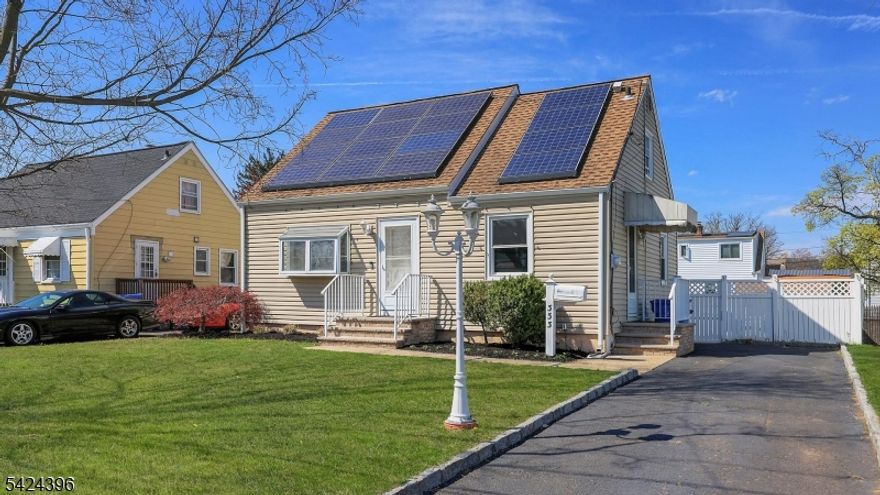 Welcome to this beautifully updated Cape Cod nestled in one of Middlesex's most desirable neighborhoods. This charming four-bedroom, one bath home offers the perfect blend of comfort, style and smart living. Step inside to find sun-drenched spacious rooms highlighted by gorgeous hardwood floors throughout. The updated kitchen is a true standout, featuring granite countertops & white cabinets, a deep sink, and new appliances. The living room/dining room showcases beautiful built-ins and a garden window that fills the space with natural light and warmth, perfect for relaxing, enjoying meals, and chatting with good friends and loved ones. The versatile fourth bedroom is currently used as a comfortable family room, complete with sliders that lead to a Trex deck overlooking a beautifully fenced-in backyard. Enjoy outdoor living with a patio, lush space for play or relaxation, and a convenient storage shed. The semi-finished basement expands your living space with a dedicated gym area, rec room, nicely sized laundry room and generous storage. Energy-efficient solar panels help keep utility costs low, while maintenance-free vinyl siding and thermal windows provide peace of mind. Freshly painted, new CAC & hot water heater, gas heat, ceiling fans & plenty of closets add to the appeal of this lovingly maintained home in a fantastic Middlesex location - this is the one you've been waiting for!