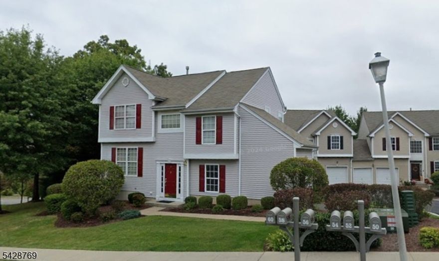 FANTASTIC opportunity to RENT an END UNIT on a CORNER LOT. in WOODFIELD ESTATES community in Mount Olive Township. The home has 3 bedrooms, 2.5 baths. The formal dining room off the kitchen and spacious living room both have NEW laminate flooring.  The entire home was recently painted, has a new furnace, new central air and a smart thermostat. To add, there is a new stainless steel refrigerator and dishwasher and new washer and dryer. FIRST FLOOR features a living room which includes a gas fireplace, formal dining room, kitchen that has sliders to a deck with a pergola. The house has neutral tones and lots of natural light. Off the foyer is a powder room and access to the one-car garage. UPPER LEVEL has a primary bedroom with an ensuite bathroom and walk-in closet. There are two additional bedrooms, a full bath and a convenient upper level laundry room. THE.COMPLEX AMENITIES include an outdoor pool including a baby pool, ball field, basketball court, 2 tennis courts and a playground. Close to Route 46, 80, 206, 10, mass transit, shopping, restaurants, two lakes and the MOUNT OLIVE SCHOOL DISTRICT. This would be a great place to call HOME. Available JULY1.