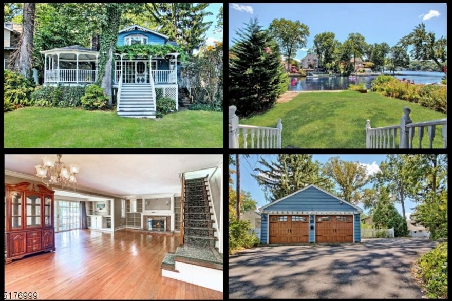 DREAMS CAN COME TRUE! FALL IN LOVE with this LAKEFRONT Home in Desirable Indian Lake.  Enjoy Swimming, Boating, Fishing & Ice Skating from your own backyard!  You will appreciate the Oversized 2-Car Garage with New Garage Doors and the Updated Kitchen with Granite Counters & Stainless Steel Appliances.  Other Features & Benefits include some Hardwood Floors, Gas Heat, Recessed Lighting, Crown Molding, Lots of Built-ins, a Jetted Tub, Ceiling Fans, Wainscoting, Skylights, & a Garden Window.  There is a Walk-out Basement and Plenty of Storage throughout. Cozy up to the Wood-Burning Fireplace in Cool Weather.  Triple Sliding Doors lead from the Family Room to the 29' x 19' DECK overlooking the Scenic Cove on Indian Lake.  Enjoy Relaxing Views All Year Round!  The Open Floor Plan makes Entertaining Easy both Inside and Out!  Optional membership in the Indian Lake Country Club (ILCC) gives you access to 3 Beaches, Clubhouse with Bar, Playground, Basketball Court, Year-Round Activities & So Much More!  This Ideal Location is also just minutes from Local Parks, Playgrounds, & Athletic Fields AND Close to Downtown Denville Shopping & Restaurants + Bus & Train to NYC. It is also Convenient to RTS. 80, 46, 15, 10 & 287.  Incredible Community + Waterfront Living at its Best! Large Gas BBQ Grill + All Appliances Included.