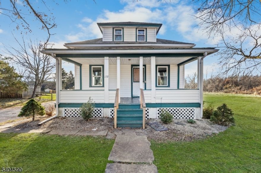 Welcome to 110 Mine Street where small-town charm meets a touch of Hunterdon County history. Once part of the iconic Dvoor Farm, this adorable Cape Cod sits on over 2 .5 acres of open, picturesque land, offering plenty of room to relax, entertain, or simply enjoy peaceful country surroundings. Inside, the home features 2 cozy bedrooms, 1 updated bath, stylish new LVT flooring, and new windows that fill the space with natural light. The kitchen and living area make everyday living warm and comfortable, while the open front porch adds the perfect setting for coffee mornings and quiet evenings. The full unfinished basement with a walkout provides great storage potential, plus a bonus rec room area as well.  Property is in a flood zone. Tenant responsible for all utilities, garbage, lawn maintenance, snow removal.  Requirements: month and a half security, month advance, credit report, proof of income, lease application, renter's insurance.