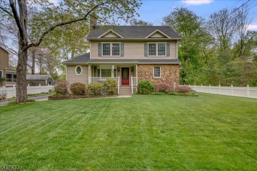 Welcome to this beautifully renovated 4 Bed 2.1 Bath Colonial, with a wonderful open floor plan and a great flow for all of your entertaining needs. The first floor features a charming living room with a wood-burning fireplace, spacious eat-in kitchen w/center island and granite countertops, laundry room off the kitchen is a bonus. The dining room opens to an impressive family room with sliders to a deck overlooking a beautifully landscaped yard, and to a large 2-car garage with loft space. The first floor also includes a flexible office space. The second floor features a Primary Suite with a vaulted ceiling and a Palladian window that adds lots of light, plus 2 walk-in closets. Three additional bedrooms and a main bath complete this second level. This is a great location close to NJ Transit, shopping, and many restaurants.