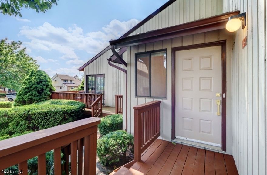 Bright, updated, and truly move-in ready, this beautifully maintained 3 bedroom end unit is set in the best location in the community, offering stunning unobstructed golf course views. The home has been freshly painted throughout, creating a clean, modern feel from the moment you step inside. The main level features hardwood floors, high ceilings, and an open, airy layout filled with natural light. Highlights include a brand-new air conditioning system, a two-car garage with ample storage, and thoughtful updates throughout. Upstairs, the spacious primary suite includes two closets and a large private bath, complemented by two additional well-sized bedrooms and a full hall bathroom. The fully finished basement provides excellent bonus space ideal for a home office, gym, media room, or play area. Outdoors, enjoy a wraparound deck perfect for morning coffee, entertaining, or simply unwinding, along with a private patio for additional outdoor living space. The community offers an inground pool, tennis courts, pickleball courts, multi use field, and a dog park. Ideally located just 1.5 miles from the train, close to top-rated schools, and with easy access to major highways, this home offers comfort, space, and an unbeatable setting. Simply unpack and enjoy, this one truly checks all the boxes.