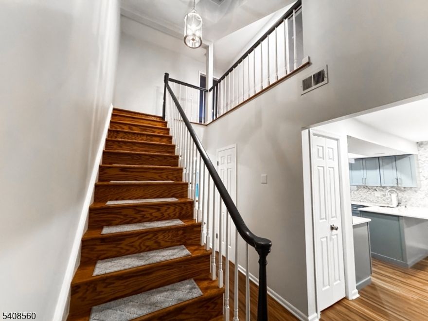 Welcome to this freshly remodeled Bedminster township interior unit townhome featuring two oversized bedrooms, 2 full bathrooms and a bonus half bath. The open and functional floor plan includes a warm and cozy gas fireplace, spacious eat in kitchen that leads to a charming tree lined patio. The newly renovated stairs take you to the primary bedroom with a private bathroom that offers a stall shower and separate soaking tub you'd experience in a luxury hotel. Past the washer and dryer, you will find an equally spacious bedroom and bath that may be used as a bedroom and or home office. This luxury community offers access to a pool and tennis court; perfect location for someone seeking an active lifestyle. Upgraded storm doors and thermal windows offer year round comfort and energy efficiency.