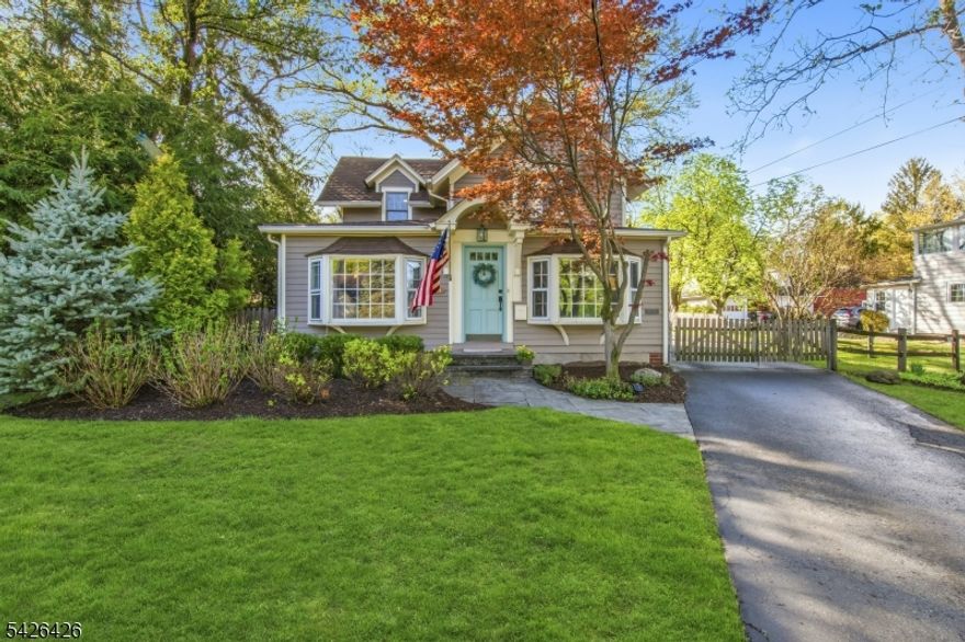 Set back on a 190' deep lot, sits this idyllic expanded cape colonial featuring both old world charm and modern day updates. As you step into the front door, the spacious entry is flooded with natural light through a picture window. You can envision this space as the perfect sitting or reading room and even an office! A step further brings you into a comfortable living room with a versatile first floor bedroom also flooded with light through a pretty picture window. As you walk through the dining room and into the eat-in kitchen, be delighted by the fully updated kitchen with all new stainless steel appliances, gorgeous backsplash and countertops, and an abundance of cabinetry. Off the kitchen is a sundrenched family room and a convenient full bath. Two more bedrooms and an updated full bathroom complete the 2nd floor. The long driveway with gate and large backyard offers tons of play space and a pretty paver patio. Off the patio, leading into the house, an ample mudroom awaits as you shed the day's coats, shoes, backpacks, as you are welcomed home. Updates include hardwood floors, central air, upgraded electrical panel, new kitchen and upstairs bathroom.