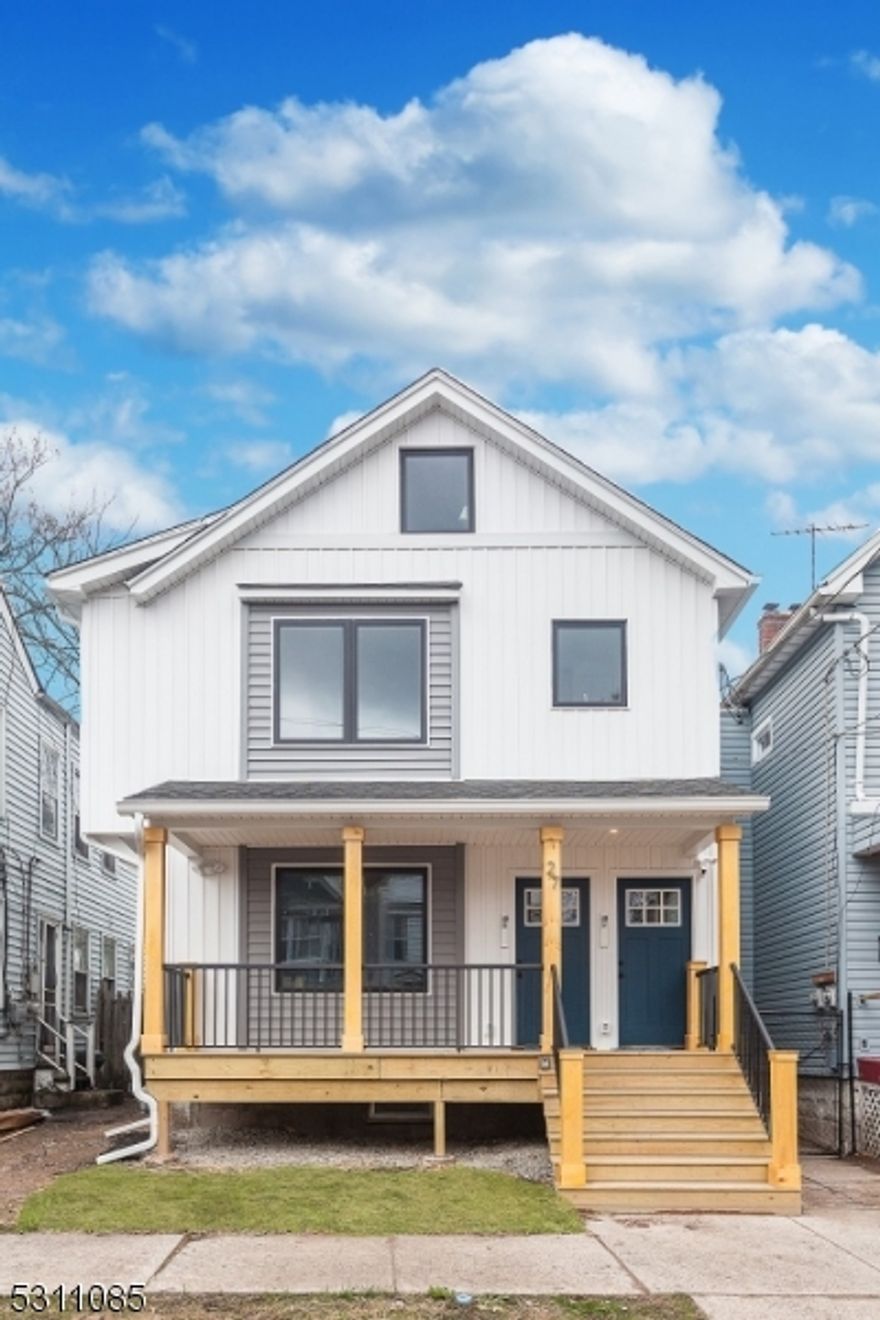 Look no further! A completely renovated 2nd/3rd floor duplex apartment with EVERYTHING on your wish list! Redesigned in 2020, the tour starts with a wide staircase up to the 2nd level. This fabulous unit features beautiful HW floors, bright sunny windows, CAC, & forced hot air. The kitchen is a chef's dream, with ample countertop space, bespoke cabinetry, ss appliances and quartz countertops. Gorgeous LR/dining area plus in-unit stackable washer/dryer. Down the hall features two good size BRs on 2nd floor (master w/ built-in closets) and stunning bath w/ double vanity and tub shower. 3rd floor is a very large attic BR w/ full bath, PLUS a bonus storage area. State of the art wiring with smart switches, security system and more. Relax out back in the shared yard, or head around the block to Montclair's downtown w/ shopping, restaurants galore, museums and nightlife. Cats and dogs (UNDER 30 lbs) allowed, too! (add'l pet fee of $100/mo) Bay St train to NYC only a 5 min walk. PLUS landlord is offering on-street parking permit paid for TWO cars for the first 3 months!! It certainly doesn't get any better than this!