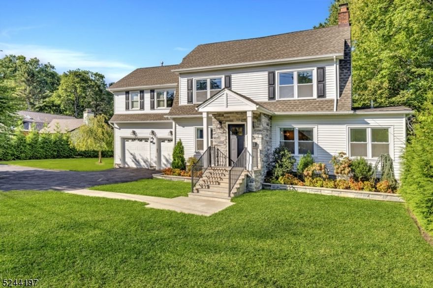 Discover this move-in-ready masterpiece! A bluestone pathway leads to an elegant entrance w/ new portico + vestibule. The open concept living space ft. inviting LR, boasts intricate moldings, contemporary frpl w/ surround sound, exquisite PR, + mudroom. A captivating freshwater aquarium highlights an additional seating area that connects seamlessly to the luxurious kitch, showcasing a 13-foot "waterfall" island, smart fridge, floor-to-ceiling cabinets w/ integrated TV, +pantry/coffee station. Beyond, a grand chandelier adorns a breathtaking, formal DR with vaulted ceilings +skylights. An in-wall beverage/humidor cabinet adds elegance +natural light floods the space which can be transformed into GR. Enjoy breathtaking views from the unique covered double deck, ft. an outdoor kitch, dining space, lounge area/hanging bed, heat lamps, & 8 person hot tub. Large, sodded backyard w/ privacy hedges- a true oasis! An adjacent bluestone patio leads to the lower level w/ gym, new bath, wine room, double laundry &storage. Upstairs, the lavish hotel-style primary suite ft. glamorous chandelier, opulent walk-in dressing rm w/ custom quartz island, & luxurious en-suite bath. 3 additional BRs share a chic hall BA. The 3rd fl offers versatile spaces for music/reading, cigar room/man cave, office, or guest retreat. Other ft. include a redone circular driveway, whole-house vac system, generator, fire pit, & oversized 2-bay garage. Don't miss this extraordinary opportunity for your forever home!
