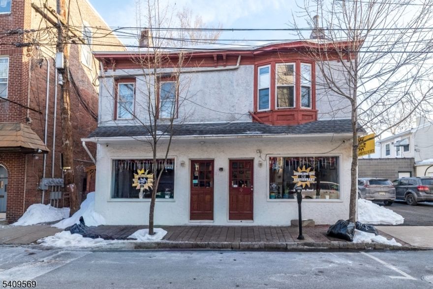A great income opportunity located right in the heart of Lambertville! Surrounded by eclectic antique stores, galleries and shops. A  destination for river town lovers lending to town events and entertainment. Cross the Delaware Bridge and you are in another fantastic river town of New Hope. This area is a combination of residential and commercial vintage buildings offering the best of in town living. The structure offers a 1st floor unit, leased now as restaurant consisting of 4 large spacious rooms, a full basement for storage and 2 public restrooms. The charming 2nd floor apartment is leased. A spacious living room with large bay window overlooks the city street. There is a dining room, now used as a bedroom and 2 additional bedrooms and full bath on the 2nd floor. A 3rd floor spacious loft is open to many possibilities and there is also a spacious storage room. A terrace off the living room for summer nights and morning coffee is a plus. Don't miss this opportunity to own your own piece of Lambertville.