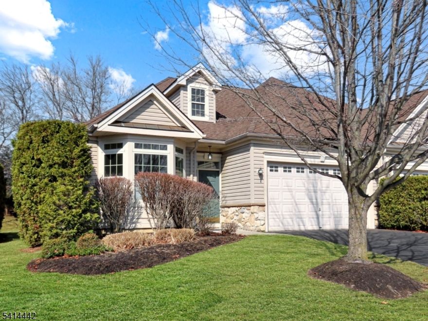 Act Fast- won't last! This is your opportunity to enjoy easy one-floor living and all the fabulous amenities offered at Delaware Crossing 55+ Community! This beautiful ranch-style home boasts an open, light-filled floor plan with elegant design  elements and 2 bedrooms and 2 full bathrooms. The living space is perfect for everyday living and entertaining with eat-in kitchen overlooking the living room with gas fireplace and a separate dining area. For outdoor enjoyment there is a private patio. The primary suite has a large walk-in closet and attached bathroom with walk-in shower, separate soaking tub and dual sink vanity. The secondary bedroom is perfect for overnight guests or a home office.  The main bath features  walk-in shower for ease of use. The laundry area is conveniently located near the two-car garage. Delaware Crossing offers an active lifestyle with amenities that include a clubhouse,  fitness center and outdoor pool! Super location with easy access to major routes, medical facilities,  restaurants and shopping.  Capitol contribution to be determined for buyer.