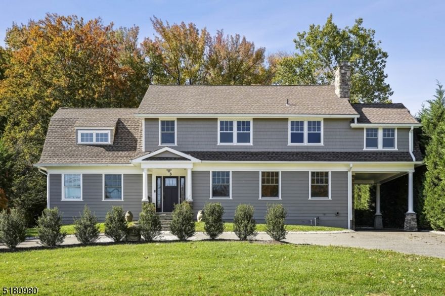 Truly a WOW home that must be seen to believe!  Newly renovated 5 BD, 4.5 Bath custom Colonial offers 3 finished levels in highly sought-after South Mountain Estates.  2-story entrance flanked by a Formal living room, gas fireplace w/built-ins and lge Formal dining room.  Rich wood floors lead to the expansive kitchen & opens to the family room with a stone floor to ceiling wood-burning fireplace.  The gourmet kitchen, complete with high-end stainless-steel appliances, center island, granite counters, custom cabinets, leads through French doors to the breath-taking outdoor oasis with an in-ground heated pool, trex deck & pavers surrounding the pool.  The spacious 1st floor primary bdrm en suite is designed with 2 walk-in closets, spa - like bath w/jacuzzi tub, steam shower and his and her vanities. The elevator is conveniently located both first, second floor and lower level.  The second level boasts four bedrooms, Jack and Jill bath with shower over tub, custom vanity,  bedroom en suite, stall shower, vanity with high end finishes, bedroom/office with built-in's plus loft area.  The stackable washer/ dryer is also easily accessible on the second level.   There is easy access to the third floor walk up attic. The huge lower level boasts a recreation room, media room, exercise room, full bath, utility room and lots of storage.  Premier location, conveniently located to the Top Rated Millburn Schools, Mid-Town Direct Train into NYC , Millburn downtown shops and restaurants.