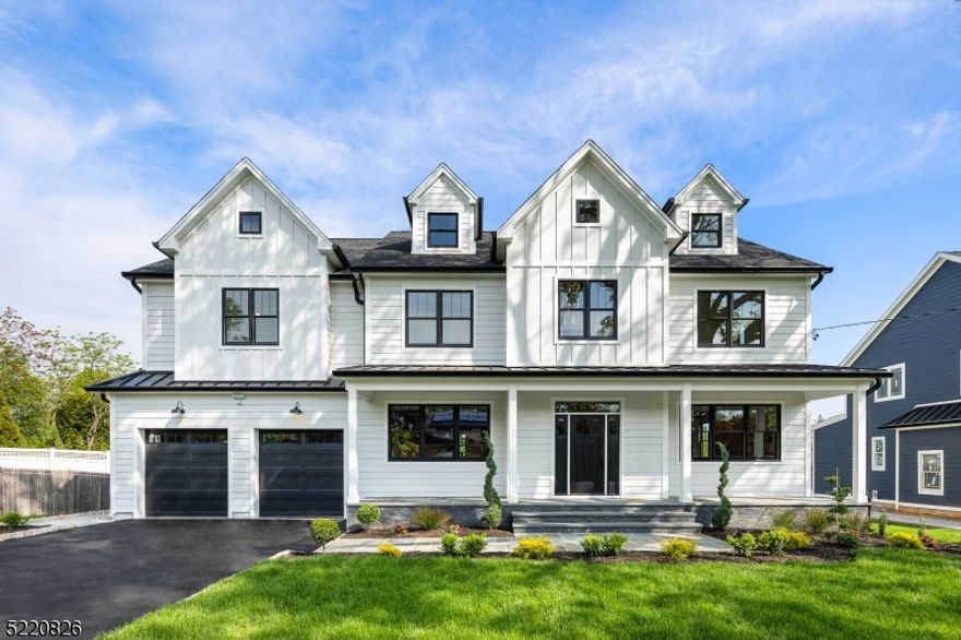 Welcome home! Breathtaking new construction from the ground up situated in a private cul-de-sac. With a solid poured foundation, Hardie siding, stunning wainscoting, and coffered ceilings with custom built-ins. As you walk in you are greeted by a grand stairway spanning multiple levels. Boasting 6 bedrooms, 6 full bathrooms, and 1 half bath. Dream kitchen with 48-inch range, quartz counters and backsplash. Custom island with waterfall edges. Open-concept living with large living room and family room space, double-sided gas fireplace, dining room, wet bar and wine fridge. Primary bedroom with cathedral ceiling and exposed beams 2 walk-in closets, spa-like bathroom with soaker tub and heated floors. 2 car garage with EV charging outlet. Generator-ready home with 4 HVAC systems and smart home features. Massive finished basement with great entertaining space. Great schools, close to the train in a beautiful welcoming community.