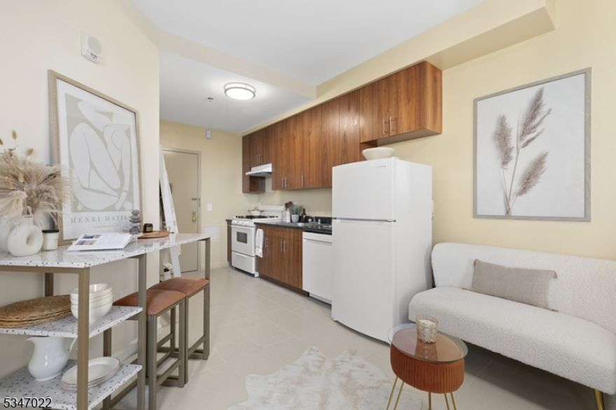 This expansive studio residence at Historic Soho Lofts offers the perfect combination of modern design and effortless functionality. With an open layout, soaring ceilings, and abundant natural light streaming through oversized windows, this thoughtfully designed home feels bright, airy, and inviting.The spacious living area provides plenty of room to create distinct spaces for sleeping, lounging, and working from home, while the chef-inspired kitchen features sleek stainless steel appliances, quartz countertops, and custom cabinetry ideal for both everyday meals and entertaining. Thoughtfully designed storage solutions ensure everything has its place, keeping your home organized and clutter-free.Beyond your front door, enjoy access to best-in-class amenities, including a fitness center, coffee lounge, BBQ area, dog park, and a beautifully landscaped courtyard. Located just minutes from Newark, Montclair, and direct transit to NYC, Historic Soho Lofts offers the perfect blend of urban convenience and suburban serenity.