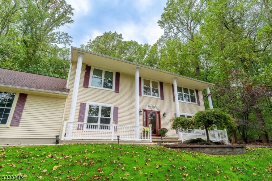 This spectacular, magnificent home will not last. Excellent opportunity to own an impeccably maintained home by its owners! Move right in and enjoy this very bright and spacious home! Enjoy the gleaming hardwood floors in the formal dining room, living room & Family room. The large Eat-in Kitchen has an expanded breakfast area. Central Hall Colonial is in a prestigious area that invites you to enjoy Two Story Entry, a large Family room a kitchen with magnificent DR & LR. A cozy high ceiling FOYER with several large windows and a fireplace in Family room.  The master suite includes a modern bathroom with a soaking tub, Shower and a spectacular view. The other three bedrooms are well-lit with natural light and provide a great neighborhood view. Front FACES EAST.- HOUSE Sitting back on small hill with 2.3 acres of land sits this beautifully maintained colonial that backs to wooded open space. THIS IS  TURN KEY PROPERTY, making this a "move right in home". The home also features a 3 car garage and a full finished basement. Features:Kitchen Granita Kitchen counter central island   BLACK TOP DRYWAY,  TREX DECK, Well Pump & Septic Tank, Stove, DW, AC,HD Kit Exhust,Gutter Guards, Frt Railings, Etc. FRESHLY PAINTED AND POWER WASHED