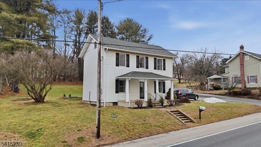 You won't find a home filled with more character, classic charm, & modern updates throughout! This beautifully maintained & move-in ready classic colonial home blends timeless character with both mechanical & cosmetic updates & is located on a lightly traveled stretch of Rt 57. Highlights include rich wide-plank wood floors, warm architectural details, ample closet & storage space and an inviting layout which gives the home a cozy yet stylish feel. Mechanical updates: entire new 3 bedroom septic 2025, roof 2021, hot water heater 2024,  windows 2025. Kitchen has been updated featuring soft-toned cabinetry, stainless steel appliances, farmhouse sink, gas range w/exterior venting hood, and a stylish tile backsplash, all complemented by modern lighting and a comfortable dining area. The living room offers a charming focal point with a classic white brick fireplace (non-functional), built-in shelving, storage closet, and large windows that bring in natural light. Completing the first floor: updated powder room, a family room/office & one bedroom. Upstairs, the home offers 2 bright and comfortable bedrooms with updated flooring and fresh, inviting colors. The beautifully renovated full bathroom features a stunning clawfoot soaking tub, modern vanity with stone countertop, and designer lighting. Conveniently located minutes from shopping & schools. Nature lovers will love nearby Merrill Creek and Thomas Stewart park. Apx one hour to NYC.