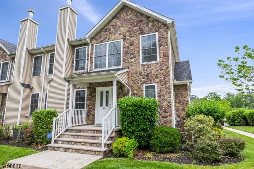 Impressive, spacious Townhome with 3 bedrooms,  2 full and 1 half bathroom, nestled on a cul-de-sac facing the woods and very private in the sought-after Maple Woods community. The complex offers swimming pool, tennis courts, close to schools, parks, shopping, restaurants, major highways and NJ Transit Station. The living is easy in this impeccable townhome featuring gleaming hardwood floors, large windows, recessed lighting with soft and neutral decor. Entertain in the Living Room with an elegant fireplace, dining area next to a balcony. The kitchen features granite counters, stainless steal appliances, and plenty of cabinetry. The second floor offers a spacious master suite with a walk-in closet and en-suite bathroom, 2 additional bedrooms and a full bath in the hallway. The finished basement offers additional space, recreation room, laundry and plenty of storage.