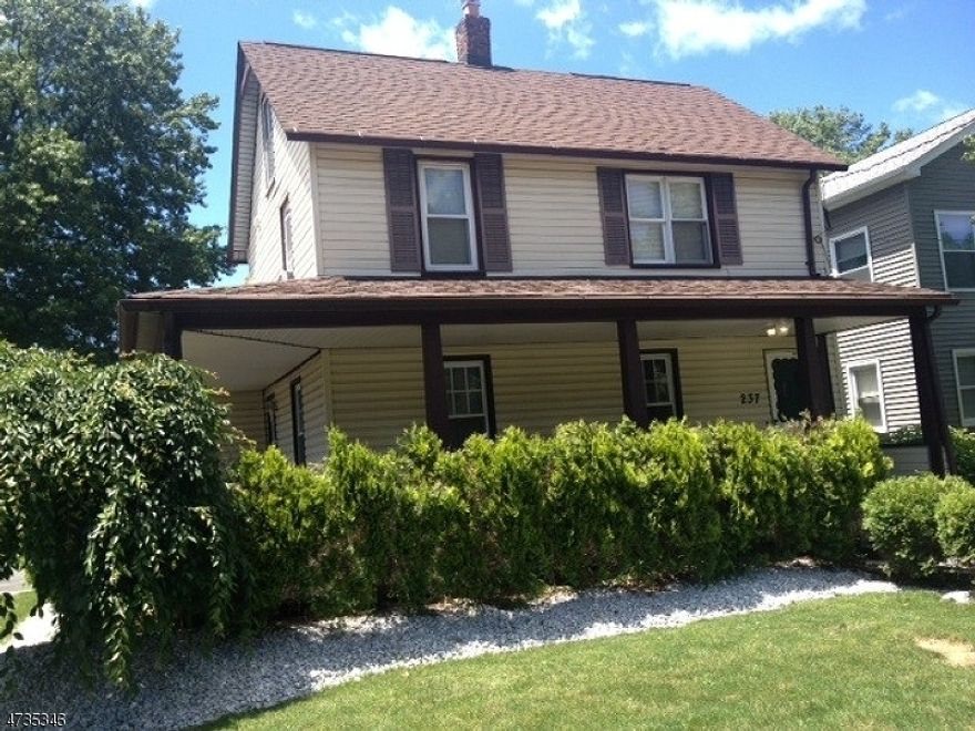 Bright and sunny 3-bedroom, 2-bath home offers comfortable living in a convenient location. This inviting rental features a spacious eat-in kitchen, a large living room, and a separate dining room  perfect for entertaining.  Hardwood floors run throughout the home, adding warmth and charm. Enjoy the convenience of on-site laundry, off-street parking, and a charming porch/deck perfect for relaxing or hosting guests. Ideally situated within walking distance to bus and train stations, with easy access to major highways for a smooth commute, and just minutes from shopping and great restaurants.