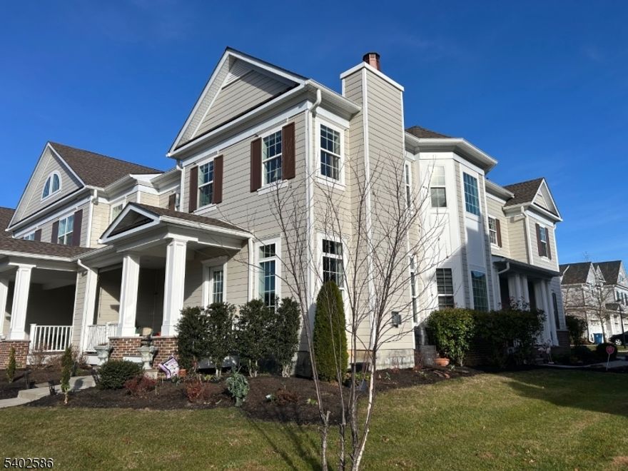 Wonderful 4 yrs young .3714 SF End Unit Townhome with 4BR, 3 full baths & two-car garage in Gateway community. To rated Princeton High School and Cranbury k-8 schools.  Many upgrades include hardwood floor through out, ceiling fan in all bedrooms, walk-in closets with organizer and custom designed mud room. First floor has a two-story foyer, 4th bedroom with a full bath, formal dining room, a great room with a gas fireplace, a beautiful gourmet kitchen with pantry and breakfast are that opens to the covered deck. The 2nd floor has the laundry room, three bedrooms and a den.  The primary bedroom suite with a sitting room and two walk-in closets.  The primary bathroom haas two sinks, stall shower and the Jacuzzi tub. With the 10-ft ceilings and many large windows this house is filled with the abundant natural light. Two-car garage has a garage door opener and the electric car charger.  Located in a great community, easy access to stores, restaurants, train station and major highways.  Tenant pays all utilities including the sewer charge.  No short term rental.  It is available for January, 2026.