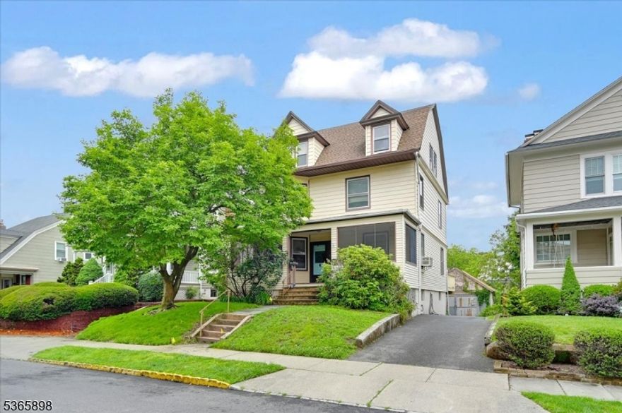 Location Location Location!  nestled in the heart of Glen Ridge this colonial can be renovated to perfection.  Blocks from the Glen Ridge Train Station and Elementary, Middle and High Schools too.  So easy to access these services and so close to all shopping dining that both Glen Ridge and Montclair have to offer.  Close to Rts 23, 280, the Parkway and Bloomfield ave.  There is  Bus service and train to NY makes this a commuters dream.  Needs renovation the bones are there 5 bedrooms 2 bonus spaces in attic 2 full baths and a gracious living room, dining room, Den Kitchen, Back Porch all on 1st level in an easy flow for entertaining. Open Front Porch made of Teak.  Sold As Is  Make this one a place to call home and increase the value.