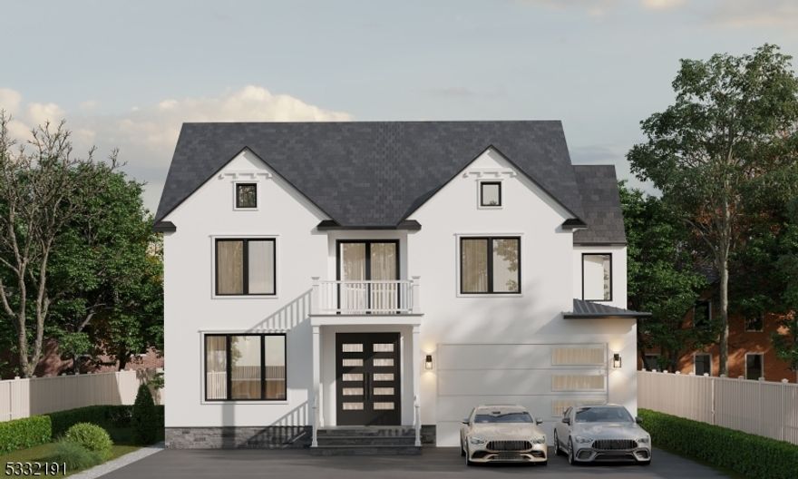 Welcome to this stunning NEW CONSTRUCTION colonial home, located in a desirable neighborhood in Livingston. Set on 0.22 acres, this impressive 6-bedroom, 5-bathroom residence offers  approx 4,400 square feet of luxury across three beautifully designed levels. The grand double-height foyer introduces the main level, which includes a formal living room, sophisticated dining room, guest ensuite. Inside, you'll find an inviting open-concept layout with designer finishes throughout. The gourmet eat-in kitchen is a chef's dream, featuring custom cabinetry, a spacious center island, high-end appliances, quartz countertops, and a walk-in pantry. The DOUBLE HEIGHT family room flows seamlessly from the kitchen and includes an elegant fireplace and sliding doors leading to a large  paver patio and expansive flat backyard ideal for entertaining.  Upstairs are four generously sized bedrooms, including a luxurious primary suite with BALCONY, his and her walk-in closets and spa-inspired bathroom featuring a soaking tub, stall shower, and dual sinks. One bedroom is en-suite while the other two share a full bathroom. A convenient laundry room completes this floor. The finished basement provides additional living space with an additional bedroom and full bathroom and a large recreation room. Modern smart home features and a 10-year builder's warranty ensure peace of mind.