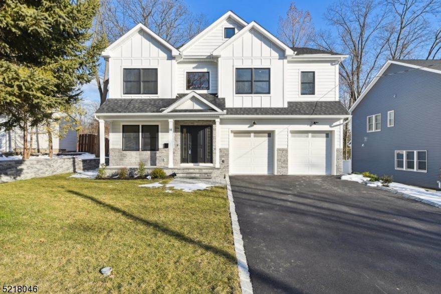 Brand New Construction by Max Homes NJ.   Modern Farm House Design with Clean, Classic Elements and Exceptional Quality.  Pictures represent builders recent work in same model homes.  Quiet Neighborhood.  High End Craftsmanship and 9ft ceilings throughout.   Grand Foyer welcomes you w/ impressive 2 Story entry with detailed Herringbone HW floors,  Formal LR & DR,  Family Room w/gas fireplace and a First Floor Guest Suite.   Gourmet Kitchen w/high end SS appl package,  Pantry Storage,  Quartz Island & Beautiful Cabinetry.   Large Mud Rm w/storage, Powder Rm and access to 2 car attached garage.  Second floor  Grand Primary Suite w/tray ceilings, 2 WIC's & Spa Bath w/soaking tub.  Three additional Secondary Bedrooms, an Office/Nursery, 2 Hallway Baths & Laundry complete 2nd floor.    Finished Walk-out Basement w/9ft ceilings, 7th bedrm/Gym, Full Bath, 2nd Laundry Rm, Rec Room & Wet Bar w/Wine Frig.   Landscaping pkg includes Paver Patio, BBQ Gas Line and Privacy Fence.   Over 4600 sq ft of finished living space.  Estimated completion August/September 2023.    Highly Rated Schools, Luxury Shopping, Restaurants, Town Pool and so much more!  Close to major highways and transportation.