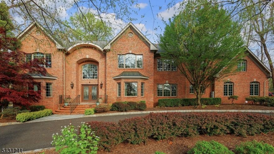 Exceptionally bright & sunny Brick Manor, located on one of the most sought after streets in Warren, boasts refined craftsmanship throughout.  This gorgeous custom brick face Colonial has 3-sided hard coat stucco, a circular drive, and is full with many, many features.  An elegant 2 story marble entry foyer welcomes you to a gourmet kitchen with a huge center island, stainless steel gourmet appliances, granite countertops, wet bar/walk through pantry and custom cabinetry.  The library features bespoke built-in shelves; laundry rooms are conveniently located on both 1st & 2nd floors; 4 HVAC units & a whole house generator ensure comfort throughout all seasons and weather elements.  Master bedroom with a sitting/office area, 2 walk-in closets, gas fireplace & a spa like en suite with a jetted tub, oversized walk in shower and dual vanities.  Completely finished lower level has a full bath; recreation/game room; media room; gym; temperature controlled wine cellar; wet bar w/ dishwasher, wine fridge, onyx countertop w/ led lights; den w/ cedar closet; walk up entry to garage.  Spacious fully finished walk-up attic w/ cedar closet.  Staycations await in the private, tree lined fenced in back yard, which includes a heated in-ground pool; hot tub; blue stone patio; screened in gazebo w/ electricity; surround sound system; storage shed; vegetable garden & underground sprinkler system.  Located a great school district, minutes from highway 78 and a 30 min drive to Newark airport.