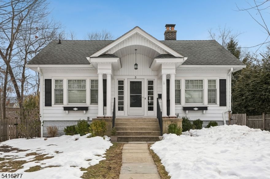 Quintessential Chatham Borough Living. A short distance to Main Street, the Midtown Direct train, and top-rated schools, this architectural home with "wow factor" offers turnkey ease, three-level living, a detached two-car garage, modern cooling and heating on one of Chatham's most desirable "no through traffic" streets. Thoughtfully maintained by only its fourth owner, this 3-bedroom, 2-bath residence with hardwood and slate floors is designed for real life. The renovated, light-filled designer kitchen boasts two walls of windows, quality appliances, and bespoke, ceiling-height millwork, while distinct zones for living, resting, working and gathering offer privacy and hybrid work simplicity. The finished lower level adds approximately 500 square feet of valuable bonus space, ideal for a dedicated home office, media room, gym or creative studio. Outside, active afternoons or quiet evenings are enjoyed within the fully cedar-fenced, flat backyard-- a private oasis with a patio, professionally installed fire pit, play set and gated, expansive driveway. Detached two-car garage offers flexibility for storage, hobbies, workshop and parking, a rare and valuable find in the Borough. This is more than a house. It is a lifestyle upgrade. Short distance to town. Short distance to the train. Live connected. Feel at home.