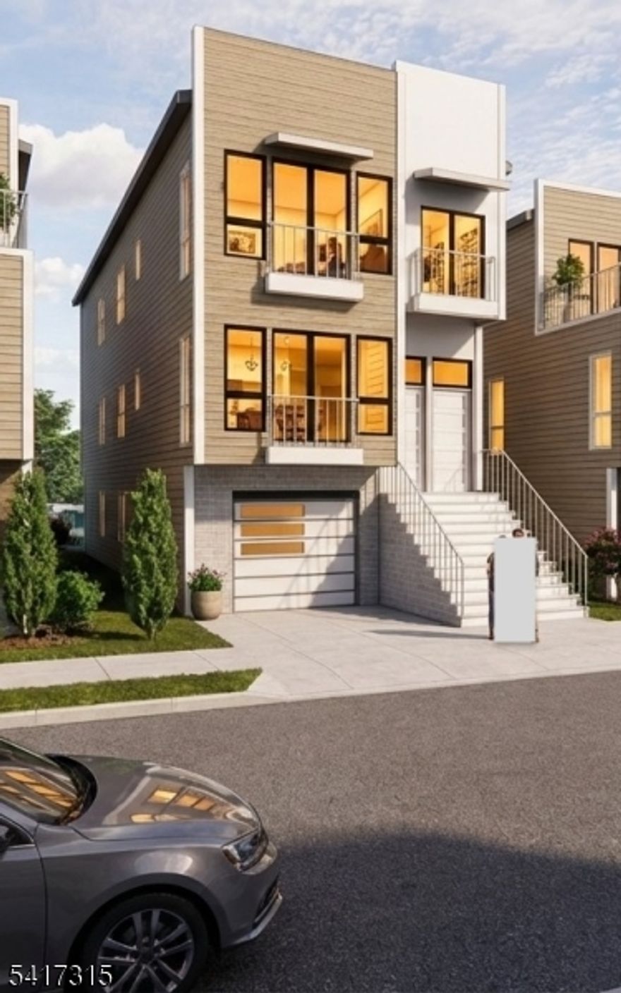 New Construction two family home available. The ground level offers garage parking for one car and approximately 1,220 sq ft of finished space with a half bathroom and a separate entrance providing flexible use options. The upper units are each approximately 1325 sq.ft and include a large open concept living room, dining room, kitchen, 3 bedrooms and 2 full bathrooms,  in unit washer and dryer hookups. Property qualifies for 5 year tax abatement. 10 year home owner warranty included. This is onc of six new constructions homes to be built. Home is currently under construction with an anticipated completion date July 2026.