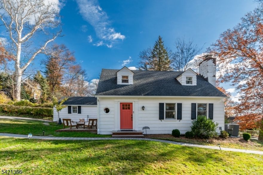 Tucked away on a quiet, private street in the heart of Millburn's highly sought-after community, this move-in ready three-bedroom Cape offers the perfect blend of charm, comfort and convenience. It is just 0.3 miles from NYC transportation, vibrant downtown, the library, and top-rated schools. Step inside to a beautifully updated kitchen featuring abundant cabinetry, granite countertops, stainless steel appliances including a newer microwave and dishwasher and a convenient breakfast bar. The kitchen flows seamlessly into the dining area where sliding doors open to an outdoor space.. The living room is anchored by a wood-burning fireplace and connects to a versatile first-floor bedroom/office, with a full bath conveniently located nearby. Upstairs, two bedrooms feature hardwood flooring and generous closet space. The primary bedroom has direct access to the hall bath. The unfinished lower level provides excellent storage. Thoughtful updates include full exterior painting (2025) with transferable warranty, new gutters on both the home and garage, Andersen 400 Series second-floor windows (2022), new front and back doors, a new HVAC system (2023), and an upgraded electrical panel. Laundry occupies one closet in first-floor bedroom; additional hookup in basement. Backing up to South Mountain Reservation with access to miles of scenic trails, this home delivers exceptional lifestyle appeal in a prime location don't miss this opportunity!PLEASE PARK ON GLEN AVE, NOT CAPE CT.