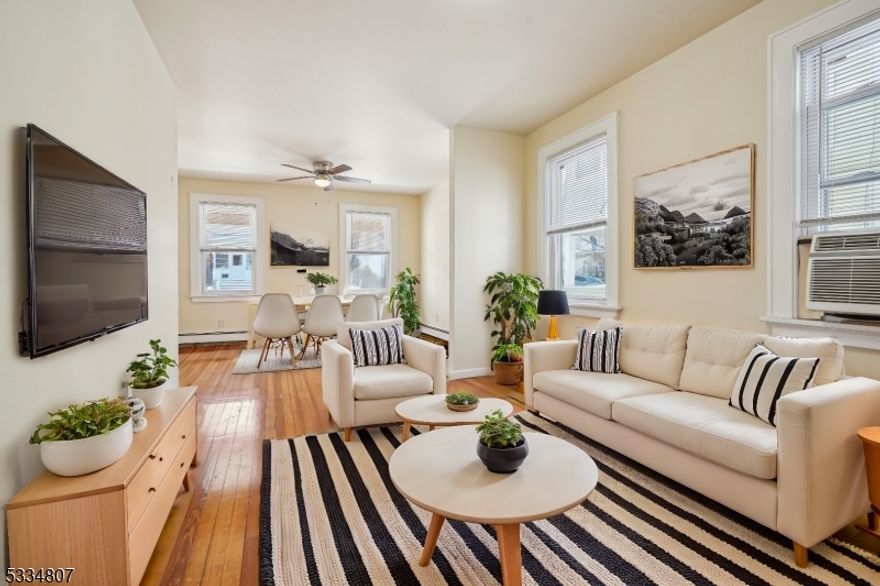 Bright and sunny 1 bedroom apartment, located mere blocks away from shopping, dining, and recreation, as well as trendy Montclair. Gleaming hardwood floors throughout with an eat-in kitchen with granite counters and stainless steel appliances. Shared access to the front porch and backyard with plenty of private, off-street parking. Laundry hookup available in the walk-out basement with lots of optional storage.