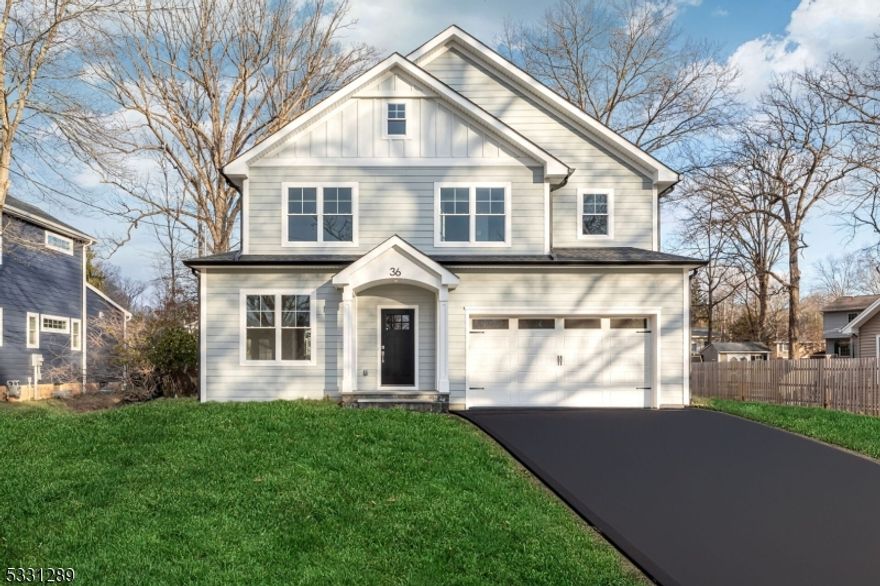 New Construction by New Providence's premiere, award winning builder. His latest project features a superb layout with 5 BRs (one on 1st floor), 4.1 baths, 2 car garage & finished basement with 9 ft. ceilings. Nestled in a highly desirable neighborhood, this quality built home is a testament to luxury & craftsmanship with ample space for living & entertaining. The open concept gourmet kitchen is equipped with Thermador appliances, quartz counters & backsplash, custom cabinetry & walk in pantry. The luxurious primary suite offers a private sanctuary, complete with a spa-like bathroom and walk in closet. A first floor BR provides versatility for guests or as a home office. Closets are outfitted with custom shelving to optimize storage space. Additional features include a mudroom, butler's pantry, laundry room with cabinetry & sink, 8x8 ft. sliding door, paver patio, spacious center island, underground sprinklers. The large, level lot provides outdoor space for recreational activities, gardening or relaxing. Only a short walk to Oakwood Park, which features a playground, turfed fields, bocce court, outdoor ice skating & hiking trails. Builders' 10 Year Warranty. Highly ranked New Providence public schools & an easy commute to NYC. Don't miss this opportunity!