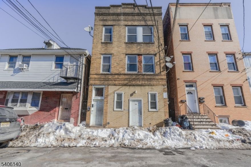 Excellent investment or owner-occupant opportunity! Spacious 3-family property featuring 3 bedrooms and 1 full bath in each unit, Two units are vacant, Property offers separate utilities, a new roof, and on-street parking. Conveniently located near Trinitas Regional Medical Center, major highways, public transportation, schools, shopping, and just minutes to Newark Liberty International Airport and Jersey Gardens Mall. Ideal for investors seeking rental income or buyers looking to live in one unit and offset expenses.A strong income-producing opportunity in a high-demand location.