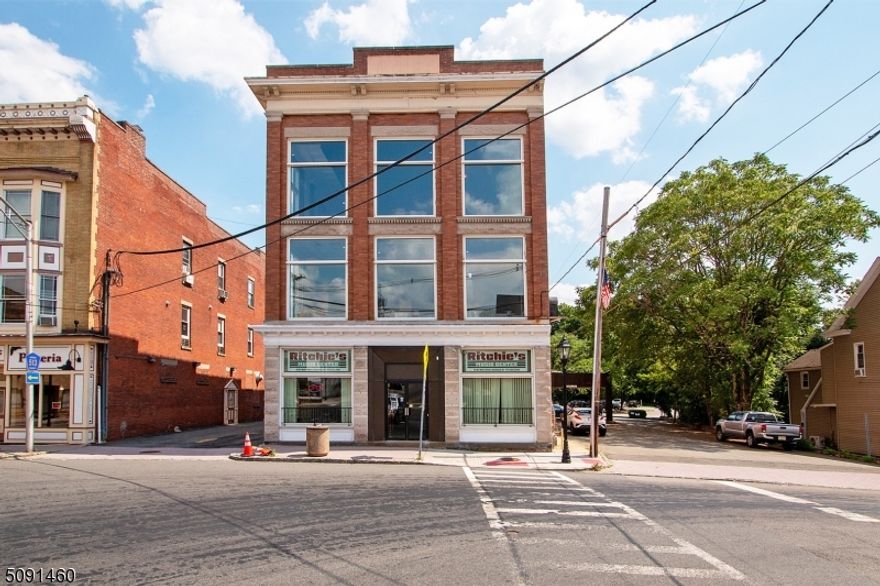 Prime Location in downtown Rockaway. Over 3000sq ft on 3rd floor with private entrance. Space features hardwood floors, high ceilings, plus two baths, and a kitchenette area. 2 assigned parking spaces included. Additional spaces negotiable.  Many Possibilities. Zoned B-C.  Previously Dance studio, great performance or rehearsal space. Good for business, professional offices, or personal service establishments. Many possibilities. Triple net lease. Not zoned for dispensary.