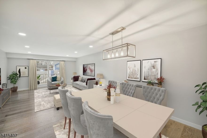 Quality, space, and location! Welcome to this renovated, spacious 2-bedroom / 2-bathroom condo with private balcony and parking, all in a solid elevator building just 3-4 blocks to South Orange train station. Open the door into an open, large living/dining room area that leads to the outdoor space, amazing light throughout the day, with gorgeous & new French-Oak wide-plank hardwood floors, modern kitchen with granite countertops and plenty of cabinets, plus dishwasher, washer/dryer, new SS range and vented hood. The two large bedrooms boast ample closets, main bedroom has en suite bathroom with shower, and guest bathroom features bathtub?both with beautiful glass shower doors. Recessed lighting, central AC/heat, and many closets throughout complete the package. Includes an indoor parking space in the underground garage, plus additional space(s) outside, and a private storage room in the basement. Pet friendly building with additional washer/dryer room. Located in fantastic/vibrant downtown South Orange, near NYC transportation (Midtown Direct Train; Bus 107), with restaurants and shops, Seton Hall University, and other wonderful conveniences. Floor plan available. Great home or investment property, pls inquire.