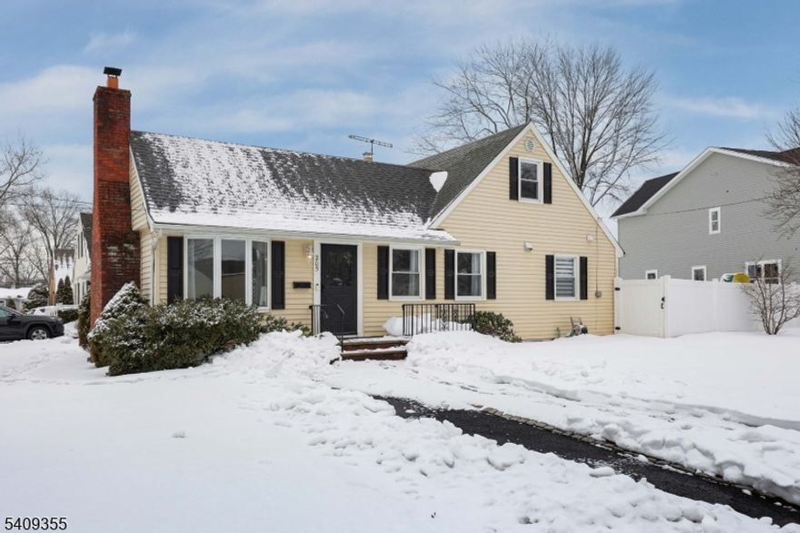 Absolutely beautiful sun filled expanded cape situated on a wonderful street in the desirable town of Clark! 4 bedrooms, 2 full bathrooms and the spacious living room has a bay window and a cozy wood-burning fireplace. Hardwood floors throughout. Newer items include the siding, roof, windows, furnace, hot water heater and upgraded 200 amp electrical service. The  newer kitchen has custom cabinets, quartz counters and stainless steel appliances plus a breakfast bar. The newer bathrooms are stunning! The high and dry basement is just waiting to be finished. There are 2 driveways and an attached carport. Best of all this home is in walking distance to Valley Rd. grammar school and a free bus to Kumpf middle school.