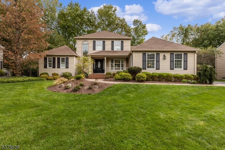 Welcome to 9 Strawberry Lane! A beautifully maintained & updated Colonial blending timeless style with modern comfort. Arrive to manicured landscaping & a classic facade before stepping inside to a sunlit foyer. The living room greets you with a large bay window, crown moldings & hardwood floors, flowing into the formal dining room with front yard views. The eat-in chef's kitchen shines with granite countertops, custom cabinetry, a breakfast nook & quality appliances, opening to the spacious family room with vaulted ceiling, wood-burning fireplace & abundant light. The first-floor primary suite offers convenience with generous closets & a private full bath. A laundry/mudroom with direct garage access adds everyday functionality. Upstairs, three additional bedrooms provide comfortable space, ceiling fans & a shared full bath. The lower level offers a versatile partially finished basement with a full-width exercise room & additional storage. Outdoor living includes a spacious deck & level backyard with water views, perfect for relaxing or entertaining. Additional features include a two-car attached garage with automatic openers. This home is offered fully furnished for a move-in ready experience. Sewer & water included, tenant pays electric & gas. Located just minutes from downtown Morristown, with convenient access to shopping, dining & direct NYC transit, this home blends modern updates & classic design in an ideal location!