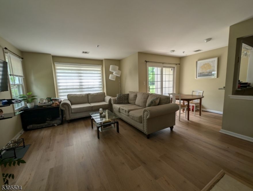 Fabulous opportunity to be in a well maintained gated community close very close to NYC.  VERY close to Delawana train station,  major highways, shopping and restaurants.  In a super quiet neighborhood, this sunny 1st floor 2 bedroom/ 2 bathroom  unit will not disappoint!  Open concept living space has a slider off the dining room to patio for al fresco entertaining.  Nice size IN UNIT laundry room for storage and convenience!  Community in ground pool and gym for luxury lifestyle.  2 assigned parking spaces.  NTN screening and credit check required with application for all adult tenants. Minimum credit score 720 for all adult tenants. Minimum monthly income $8400. Proof of employment will be verified.  Dogs ok.  Breed and size restrictions apply. Incl in rent are: garbage, sewage water and association fees.  1 year minimum lease. Renters insurance required. NO  cats