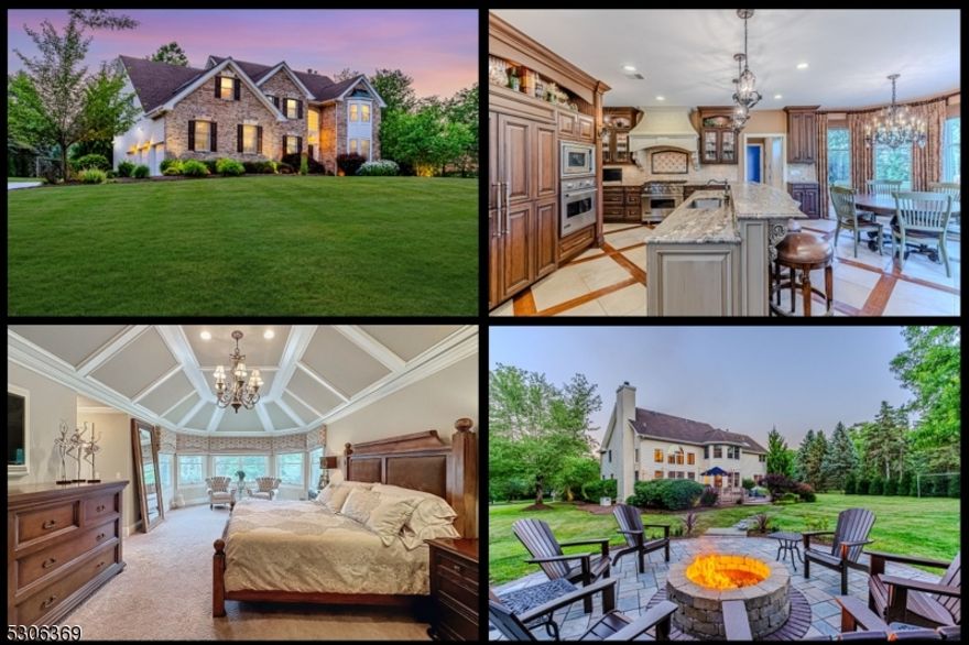 This exquisite residence offers unparalleled sophistication, residing on over an acre of property. A stunning brick exterior and 3 car garage greet you upon arrival. Inside, enjoy elegantly appointed rooms with custom trim work throughout. The gourmet kitchen boasts Viking appliances, Sub Zero Refrigerator, granite counters, center island, breakfast bar, pantry, and a marble range hood. The first floor even has a large mudroom and laundry area with custom cabinetry. You'll also find a 5th bedroom on the first floor which can double as a great office. You'll love the two story family room with wood burning fireplace. Retreat to the opulent master suite with a walk in closet, sitting area, and extravagant bath with a heated floor, Jacuzzi tub, stall shower with body sprays, and a double vanity. All the bedrooms are ample and the 4th bedroom has its own separate office. The finished basement features a perfect rec room and exercise room and even a half bath. The large, flat back yard is the one you have been looking for and even has a two tired deck and patio with fire pit.  All this AND a built in whole house generator, recessed lighting throughout, Invisible dog fence, undreground sprinklers, exterior lighting and more. This property epitomizes luxury living. You can really have it all and a convenient location in a beautiful neighborhood. Make this your forever home.