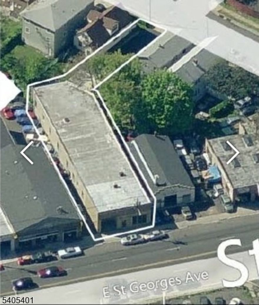 PRIME COMMERCIAL OPPORTUNITY ON ST GEORGE'S AVE. This high-visibility property offers 6000SF of versatile space, perfect for warehouse or professional use. A brand new roof was installed last year and carries a 19-year remaining warranty. The sale uniquely includes an additional lot at 1524A Bower St, providing critical space for parking, storage, and truck delivery. Located in a high-growth zone with easy access to Route 1&9, NJ Turnpike, and Linden NJ Transit. High traffic counts and excellent signage potential.