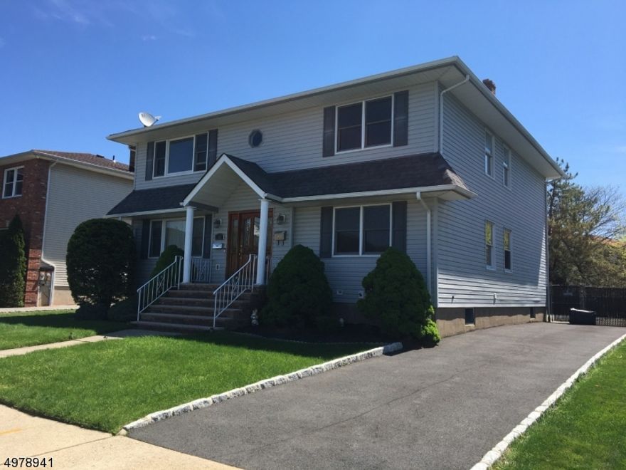 Freshly painted, large, bright, 2nd floor apt. EIK with dining area, SS appliances, living/dining room combo, master bedroom ensuite, 2 additional bedrooms, full bathroom, hardwood floors, laundry rm in apt. No smoking, no pets, on street parking only.