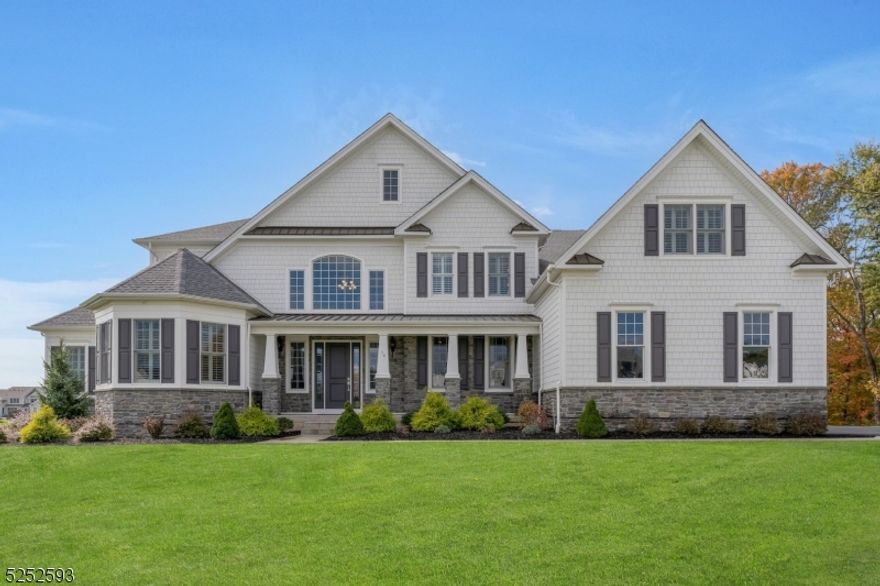 Spectacular & fully upgraded newer construction home ideally located on a premier lot in one of most sought after areas of Franklin Lakes.This 5 bedroom, 6fbth, 2 1/2bth offers an open &spacious layout ideal for entertaining guests.The oversized rooms and upgrades throughout truly illuminate a luxury feel.As you enter the foyer you are greeted with a double bridle staircase which opens to a grand great room.The gourmet kitchen features custom cabinets, white quartz with waterfall on island, professional grade Jenn-Air Noir appliances include,8 burner range, fridge/freezer,oven & convection microwave, ice maker, thermador wine fridge,with additional Jenn-Air fridge in the walk in pantry.DR is over sized,formal living area w/built in shelves,home office & guest suite all conveniently located on first floor.Second floor features 4 bedrooms all with private full bths.Mbr suite includes private office,3 closets,soaking tub & spa shower.Full finished basement, 3 car garage and more!