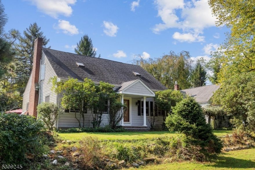 Majestic towering pine tree lined driveway and sweeping front lawn provide an impressive first impression for this lovely updated Cape Cod, backing to Black River Preserve.  First floor primary bedroom, three additional spacious bedrooms on 2nd floor, Hardwood flooring, wood burning fireplace, three season porch with brick flooring, skylights, updated center island kitchen with stainless appliances, farm sink, white cabinetry and granite countertops, partially finished basement, younger roof and central air are just some of the highlights this beautiful home has to offer.  Back yard features an entertainment sized patio and in-ground pool with patio surround.  Fantastic Chester Schools and West Morris Mendham High School with IB Program.  Flanders 07836 zip code