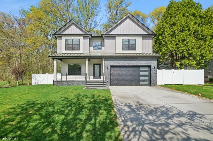 Custom-built from the foundation up, this stunning home offers an exceptional blend of elegance and functionality. The main level features a living room, a dramatic family room with soaring two-story ceilings, and a gourmet kitchen with stainless steel appliances, walk-in pantry, and two islands one perfect for casual dining. Off the kitchen, the dining room features sliding doors to a fully fenced backyard with a paver patio and serene golf course views. A first-floor bedroom and full bath are ideal for guests. Upstairs, the primary suite features two walk-in closets, an additional closet, and a spa-inspired bath with soaking tub, stall shower, and private toilet room. A junior suite offers its own private bath and walk-in closet. Two additional bedrooms share a Jack-and-Jill bath. Second-floor laundry and an open balcony overlooking the family room complete this thoughtfully designed home. The fully finished basement includes a full bath and additional space perfect for a rec room or gym. Close access to major commuter highways, restaurants and local parks.