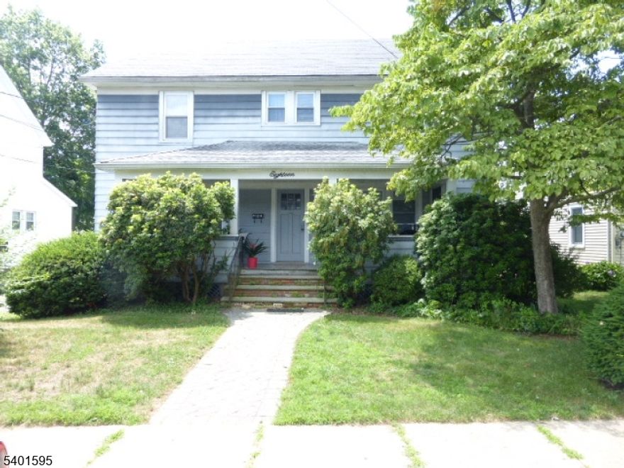 Three bedroom, 1.5 bath half of a side-by-side duplex, there is no one above or below you. This offers a two-floor layout with an eat-in kitchen, covered front porch, spacious living room, and formal dining room. The living room flows into the dining area and a convenient half bath. The updated eat-in kitchen includes a dishwasher and direct access to the backyard. The second floor features three generously sized bedrooms and a full bath, including a primary bedroom with a ceiling fan and walk-in closet. Gleaming wood floors and ceiling fans throughout. Private patio with access to a shared backyard. A separate unfinished basement provides laundry and ample storage. 1 Parking spot in the driveway.  Ideally located close to the Morris Plains NJ Transit train station with easy access to Routes 10, 53, and 202, and over a dozen restaurants within a mile. Nearby parks, playgrounds, and shopping also abound. An NTN background check is required and pets are negotiable.