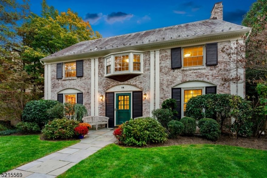 Gracious, turn-key colonial w/grand scale rooms & incredible indoor/outdoor entertaining spaces. Tastefully updated & meticulously maintained, you'll be delighted by the abundant natural light, designer finishes, flexible use space, extensive storage & period details. A bluestone walkway welcomes you into the foyer w/double, deep closets & gorgeous wood floors w/Brazilian inlay. The large eat-in chef's kitchen is the perfect place to cook, gather & relax, w/cherry wood cabinets, new quartz countertops, ss appliances & attached breakfast area. The main level features a flexible & flowing floor plan, w/formal dining room, living room w/wbf, huge family room w/built-in bookcases, office/den, powder room & exercise room. A curved staircase leads to the second level which boasts 6 bedrooms, 3 full baths & laundry room. The spacious primary suite is a private sanctuary w/ generous dressing room, separate WIC & spa-like bathroom w/dual glass walled shower & skylight. The 3rd level offers another bedroom, full bath, office/playroom & cedar closet. Finished lower level recreation room w/wet bar, mud room, pantry, office/bonus room & 2 car attached garage. Ground level walkout to covered terrace, bluestone patio & large, level backyard. Facing a park-like property on coveted Tower Drive, this forever-home enjoys treetop & NYC views. Close to S. Mtn Reservation & 1.5 blocks to NYC train jitney. Freshly painted interior, 3 zone CAC & forced hot air, recessed LED lights throughout.