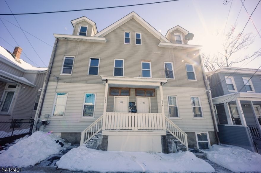 Strong income-producing 6-unit multifamily investment opportunity featuring six 2-bedroom, 1-bath units. Desirable unit mix with both on-street and off-street parking. Property is equipped with a 22-camera security system, adding operational oversight and security value. Well-positioned asset in Paterson with solid rental potential and long-term investment upside.