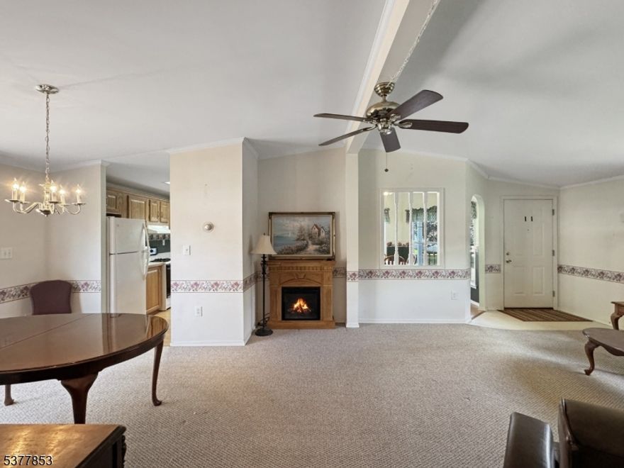 Located in the 55+ Active Adult Community of Country View Village is this well-maintained ranch offering comfort and convenience in every corner. Featuring a cozy living room and dining room which are highlights of the open layout which is perfect for both relaxation and entertaining. The eat-in kitchen has ample cabinet space and laminate flooring to help keep this space tidy. With two spacious bedrooms and two full bathrooms, the home ensures plenty of room for rest and privacy. Step outside onto the back deck, perfect for enjoying the outdoors, while the flat yard provides a great space for activities or gardening. A convenient storage shed adds extra space for your tools or equipment. Located in an amenity-filled community, this home offers access to a variety of recreational options such as clubhouse activities, a heated pool, bocci, shuffleboard, and more. Located in close proximity to routes 46, County Route 519 and County Route 620 which provide access to major Routes 78 & 80! Come see everything this amazing home and amenity filled community have to offer!